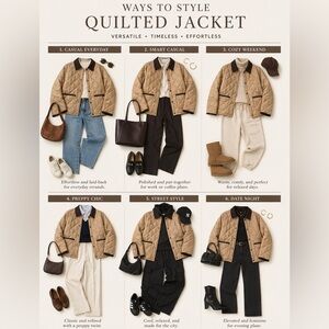 Rebecca Minkoff Khaki Quilted Puffer Jacket with Dark Brown Corduroy Collar